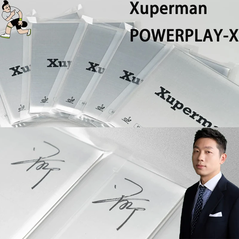 Накладка для настольного тенниса Xuperman Powerplay-x, липкая резиновая накладка для пинг-понга с синей губкой высокой п