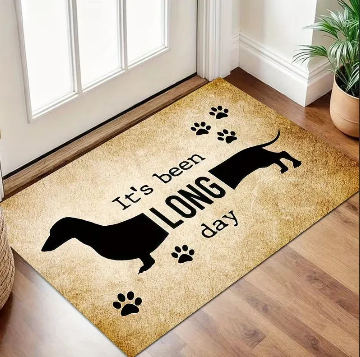 Retro Style Yorkshire Teddy Doormat Carpet Suitable for Bedroom Living Room Entrance Pet Lovers Gift Retro Dog Lovers