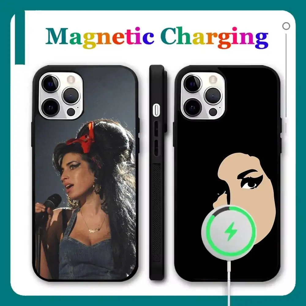 

Singer Amy Winehouse Phone Case For iPhone 17,16,15,14,13,12,11,Pro,Max,Plus,Mini,Air,SE New Magsafe Magnetic Wireless Charging