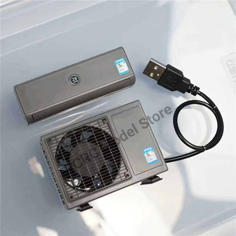 USB Mini Aria Condizionata Re-ment Miniature Giocattolo Casa Delle Bambole Per 1/14 E 1/12 Casa Delle Bambole Mobili Decorazione FAI DA TE