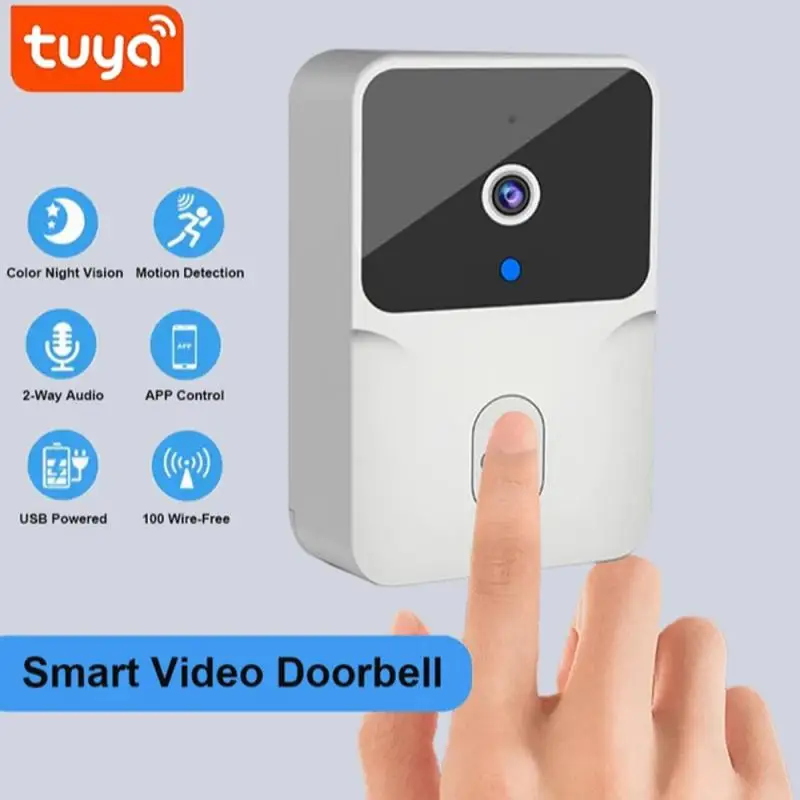 Wifi türklingel home tuya wifi drahtlose türklingel pir bewegungs erkennung ir alarm kamera glocke mit alexa google türklingel kamera