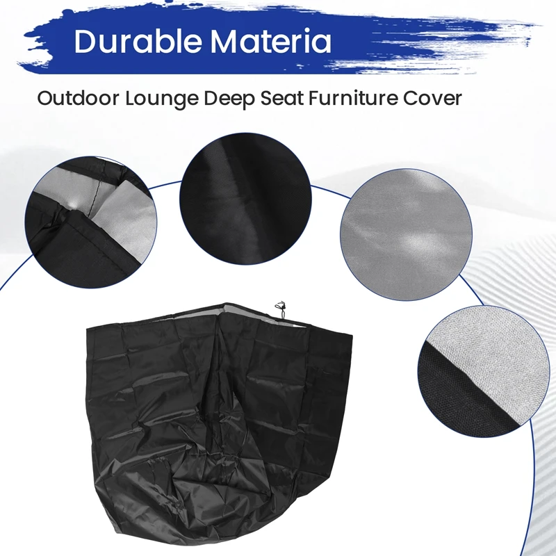 

Чехлы на стулья для патио, 2 упаковки, водонепроницаемый чехол для мебели с глубоким сиденьем для отдыха на открытом воздухе, чехол для одного садового дивана, чехол на стул 27X31X40In-A13G