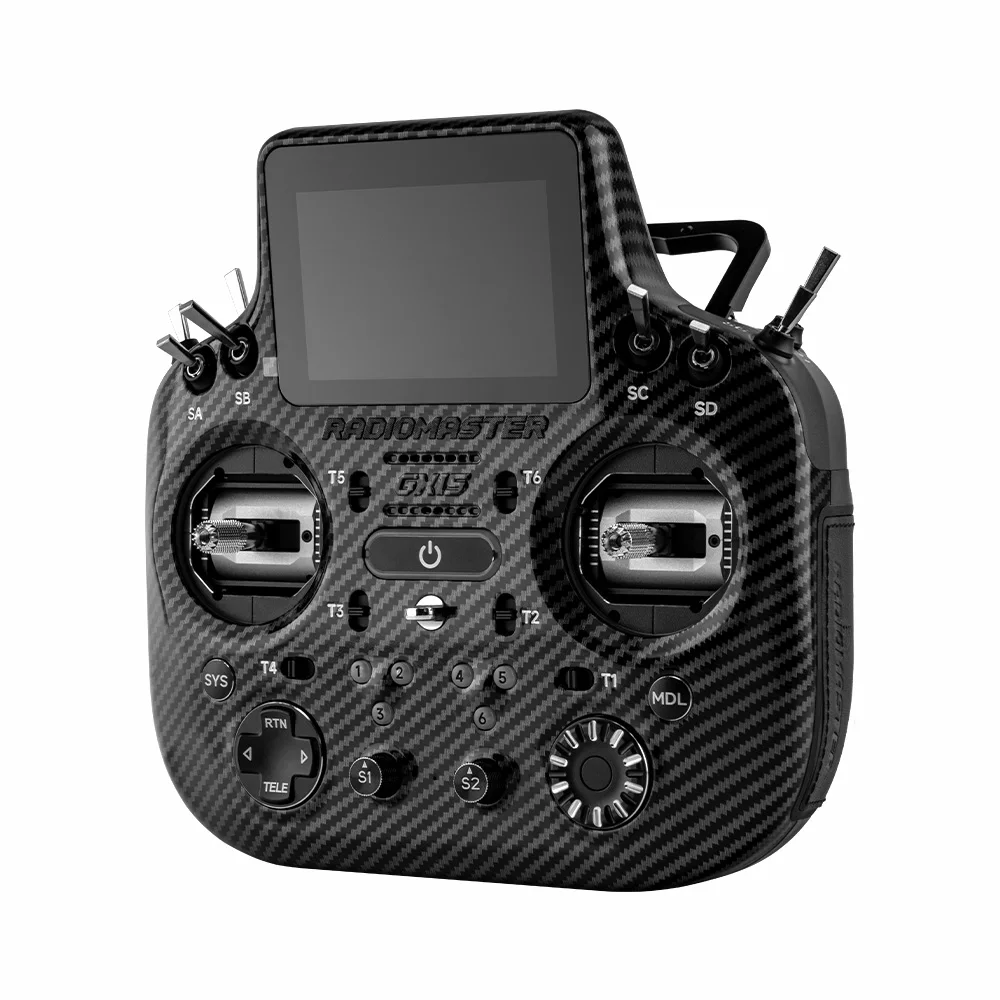 RadioMaster GX15 MAX RC Transmitter, AG02 CNC Hall Sensor Gimbals, 16CH 2.4GHz ExpressLRS Gemini 3.5‑inch IPS Screen for RC Car