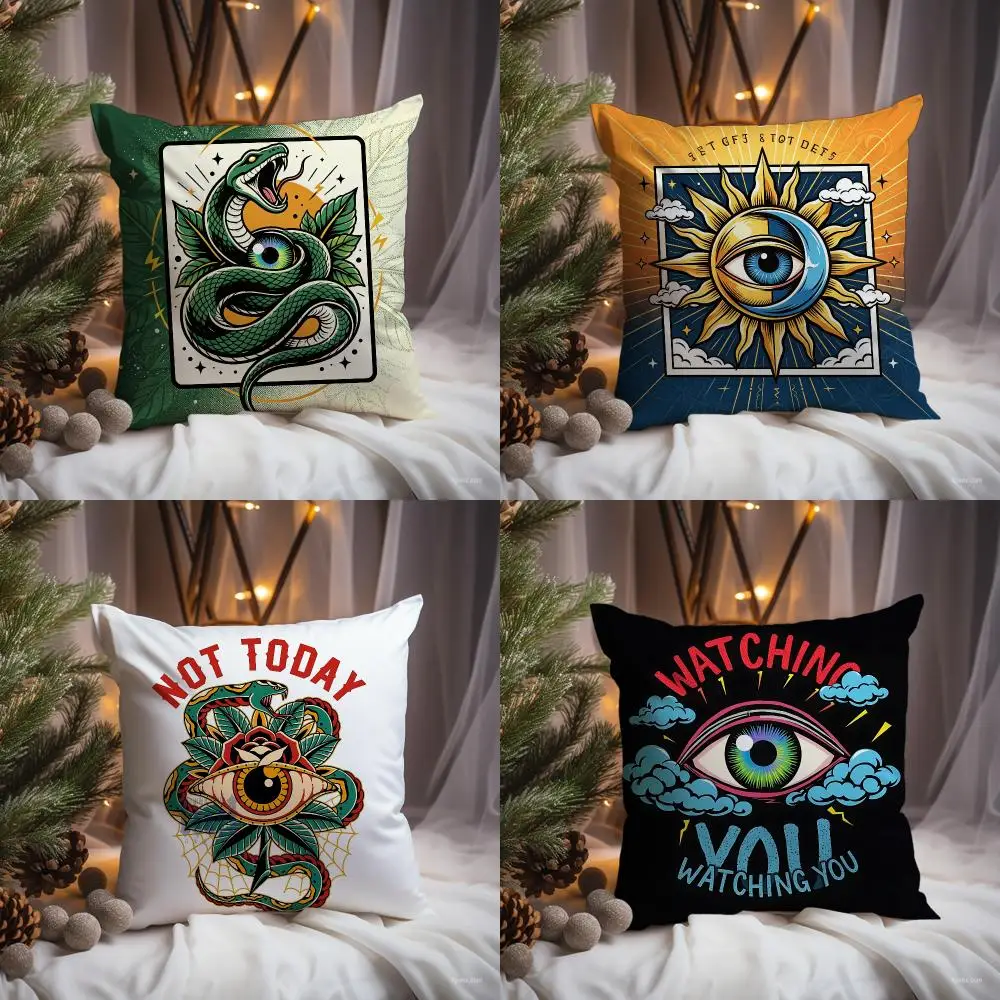 Mystic Serpent Cushion Cover Premium Comfort Reversible Pillow Cove -Two in One Design for Any Room & Car Interior