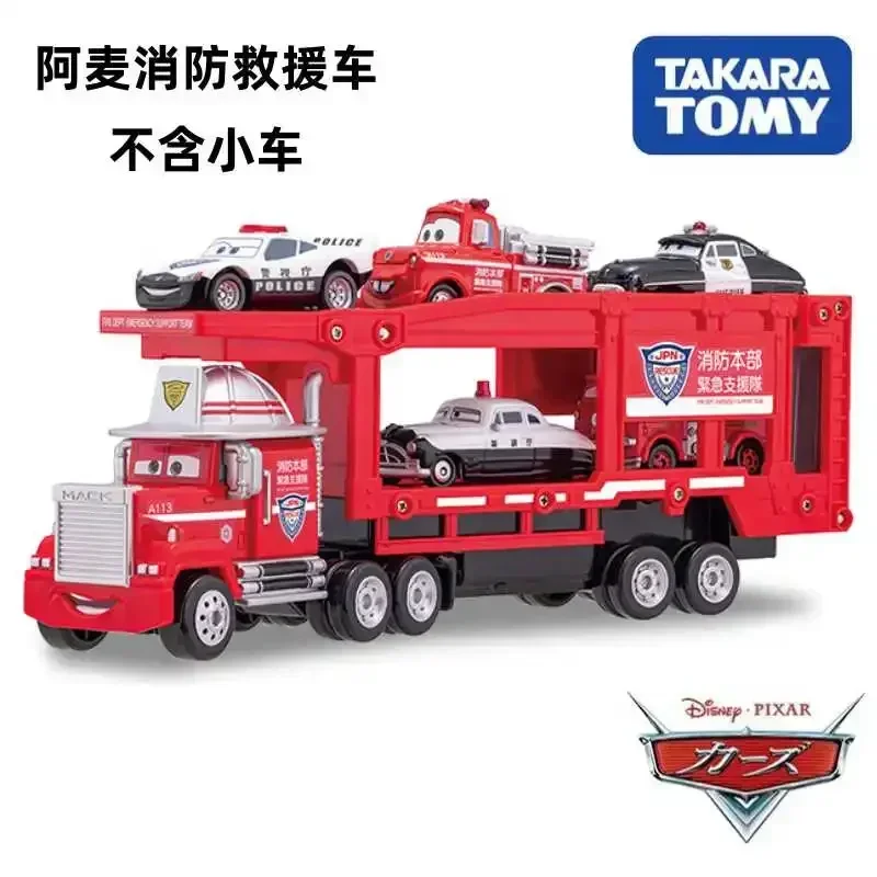 Takara Tomy Cars Tomica Carrier de rescate, coche Mac, juguetes de aleación, vehículo de Motor, modelo de Metal fundido a presión, juguetes de regalo de Navidad para niños