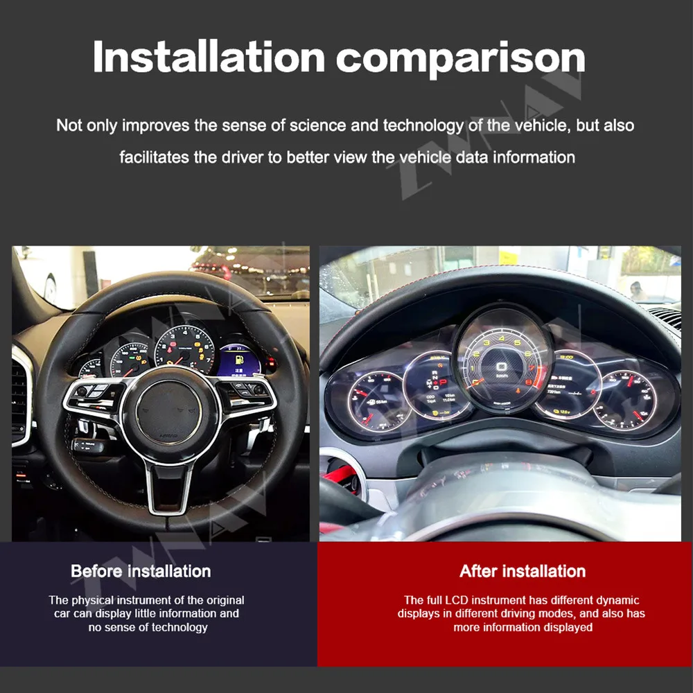 Digital Instrument Cluster For Porsche Cayenne 2010-2016 Variant virtual LCD Instrument Panel Cockpit Speedometer Dashboard