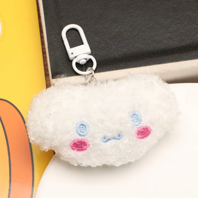 Cute Kuromi Cartoon Anime Melody KT Cat Cinnamoroll Stuffed Doll Keychain Plush Toy Bag Pendant Car Key Holder Children Gifts