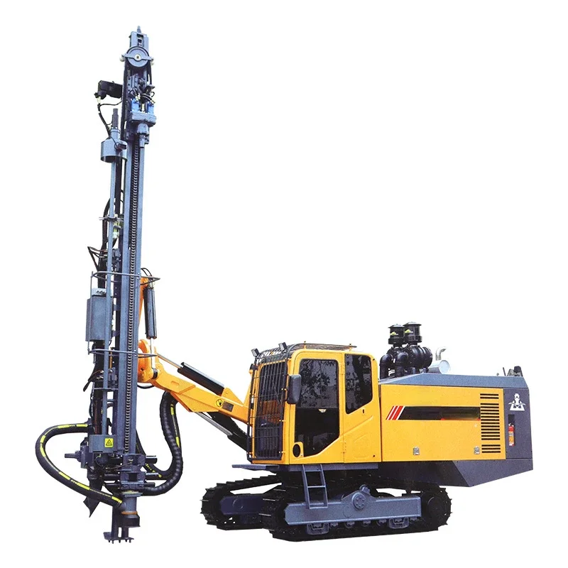 Crawler open-pit  drilling rig ZT10 integrated air compressor drilling rig