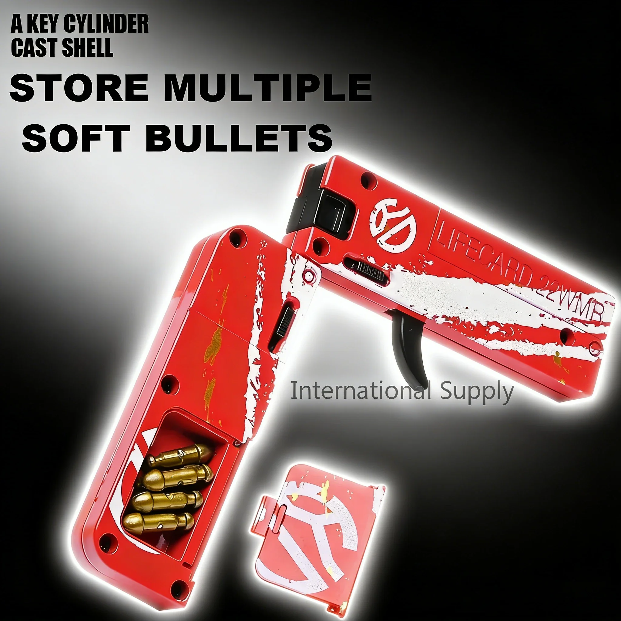 Cartão de vida brinquedo arma mini arma brinquedo para menino pequena arma olhar idade real 8 + presente aniversário navio da gota shopify