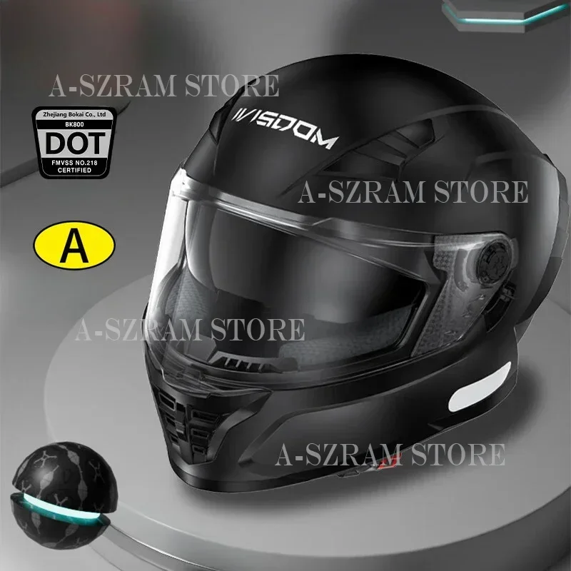 

IVISDOM Motorcycle Helmet New National Standard Class A 3C Motorcycle Full Helmet Double Lens Professional Racing Capacete