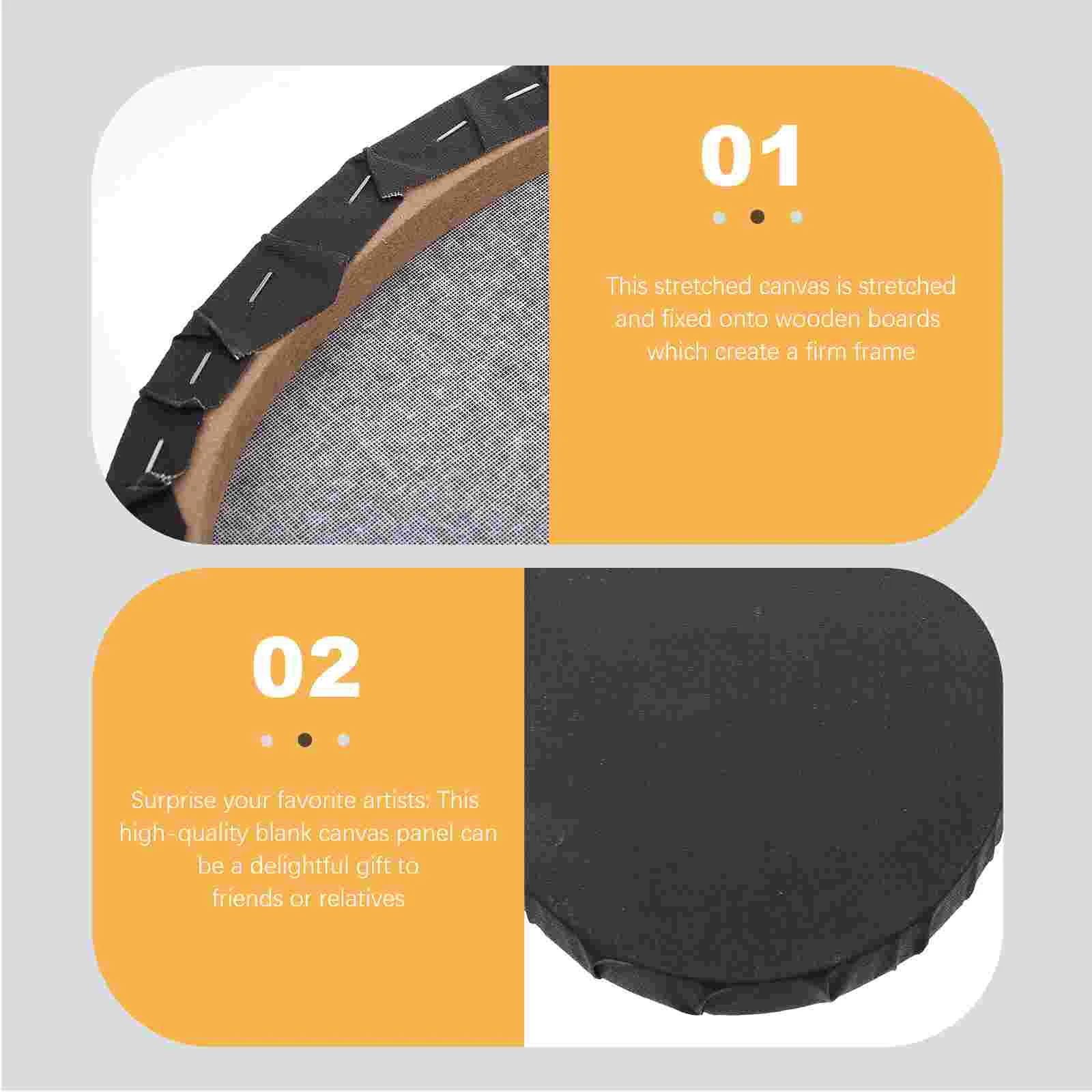 Canvas Frame Oval Black DIY Frames Oil Painting Blank Supplies Versatile Stretching