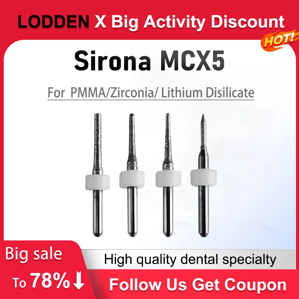 

Dental Milling Burs Cutters D3 Sirona MCXL MCX5 Machine Grinding for PMMA Zirconia Dental Lab Milling Material Drill Dental Tool