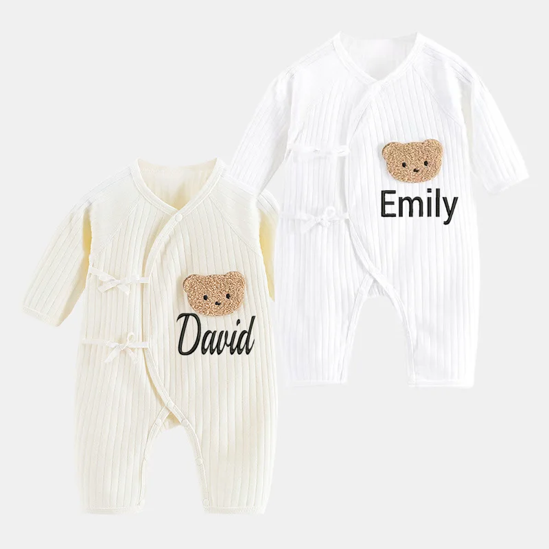 

Personalized Newborn Clothes, Boneless Butterfly Clothes, Baby Teddy Bear Base, Thin Design For Babies One-piece Garment