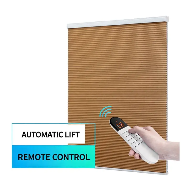 Lithium Battery Smart Remote Control Honeycomb Roller Shutters for Bedroom & Office