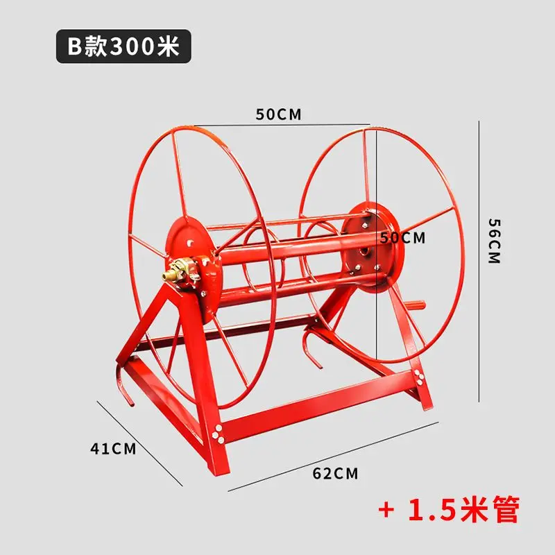 Hand Crank Hose Reel Farm Spray Hose Storage Rack Manual Winder Rubber Tube Organizer for Sprayer Pesticide Application