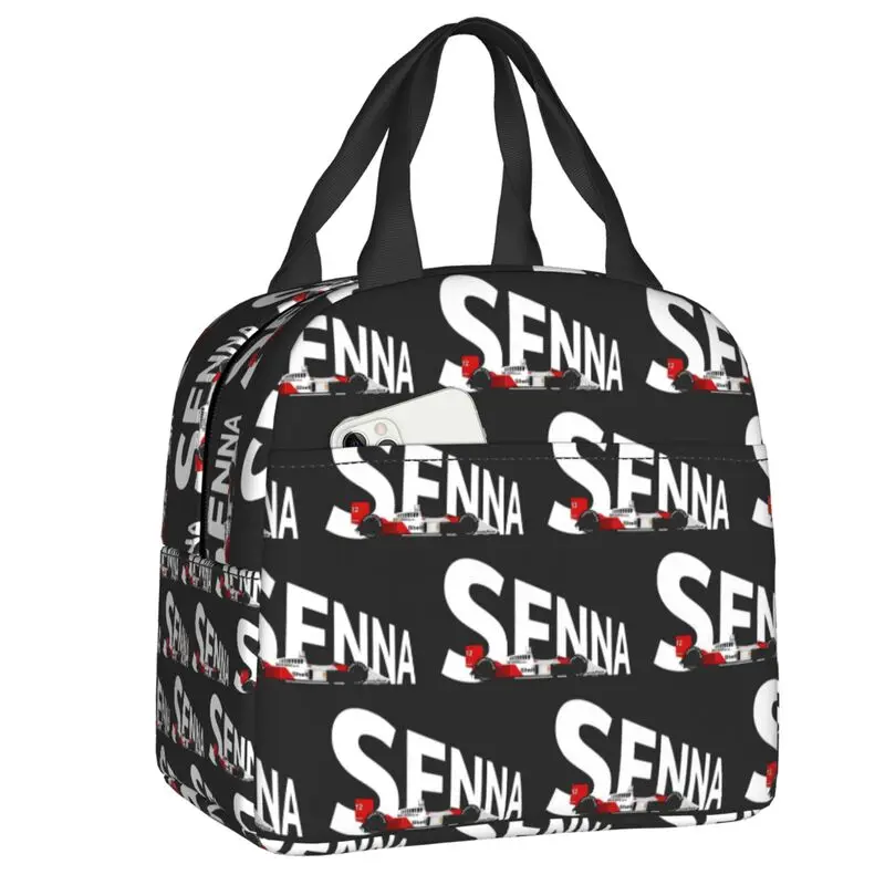 

Custom New A-Ayrtons Racing Car Insulated Lunch Bag for Women Leakproof Cooler Thermal Lunch Tote Office Work School