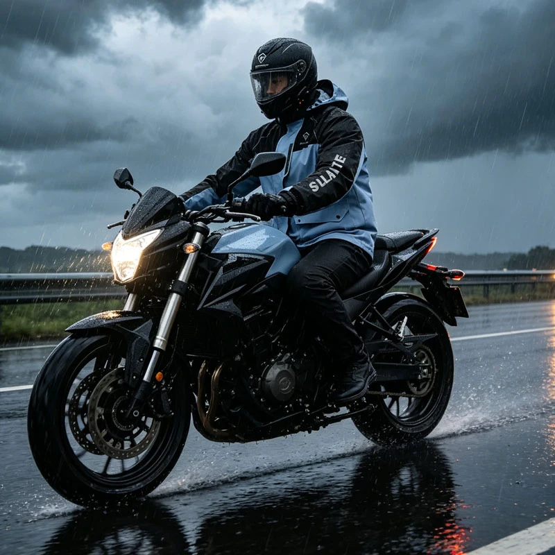 SULAITE Heavy Duty Waterproof Split Motorbike Rain Suit Portable Rain Gear Coat Equipment For Motorcycle Riding Accessories