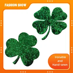 St. Patrick's Day Lucky Four-Leaf Clover Clover Ironable Sequin Patch DIY Clothing Accessories