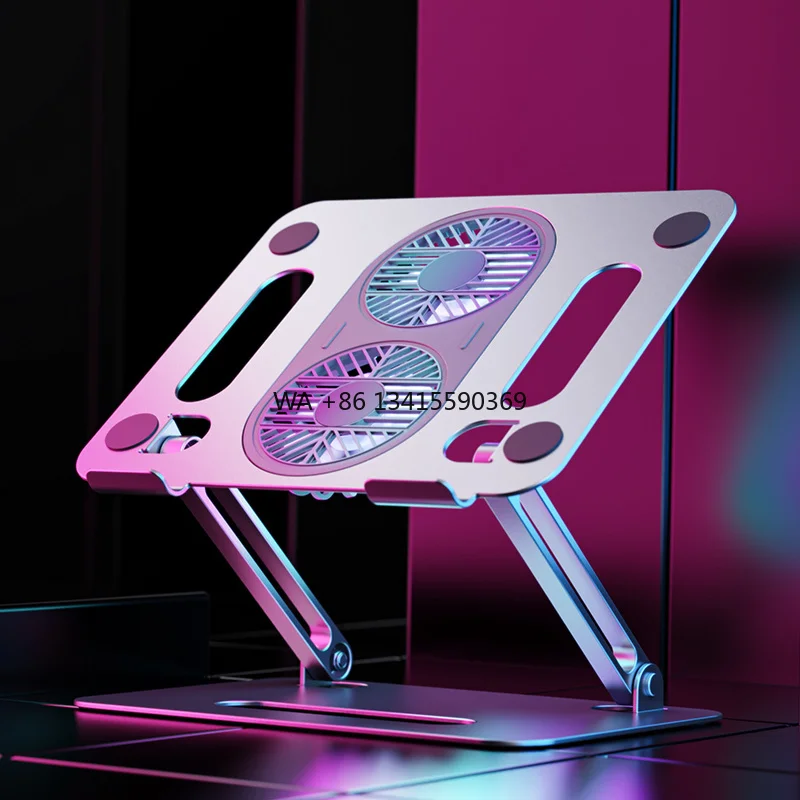 

Factory Desktop Aluminum Laptop Cooling Fans Foldable Folding Laptop Stand Adjustable