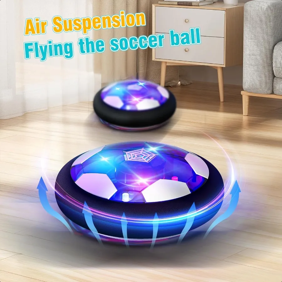 Rechargeable Hover Soccer Ball for Boy Birthday Gifts Age 6 7 8 9 10 11 12 Year Old Indoor LightUp Air Power Floating Soccer Ba