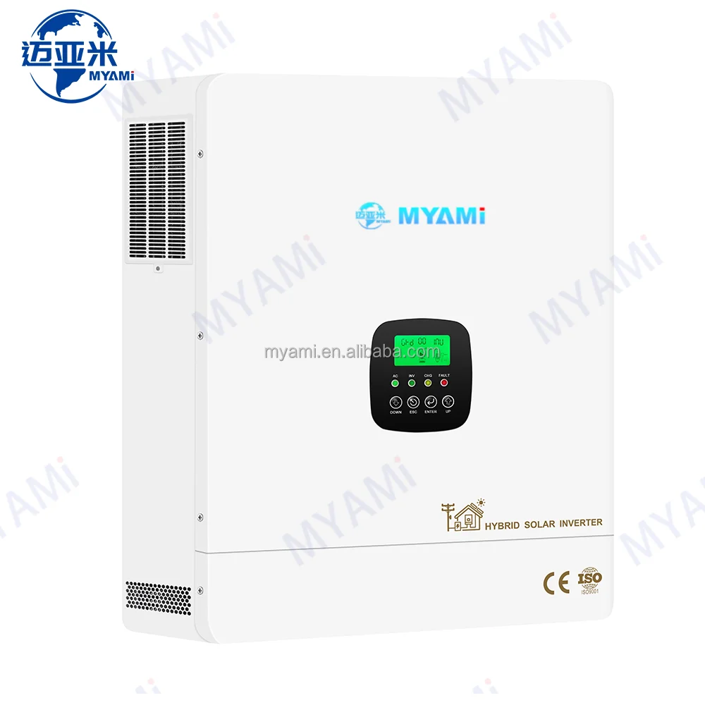 Myami 12.3kw 48v To 220v230v Ac Pure Sine Wave Hybrid Solar Inverter Built-in 200a Mppt Charge Controller All-in-one Inverter