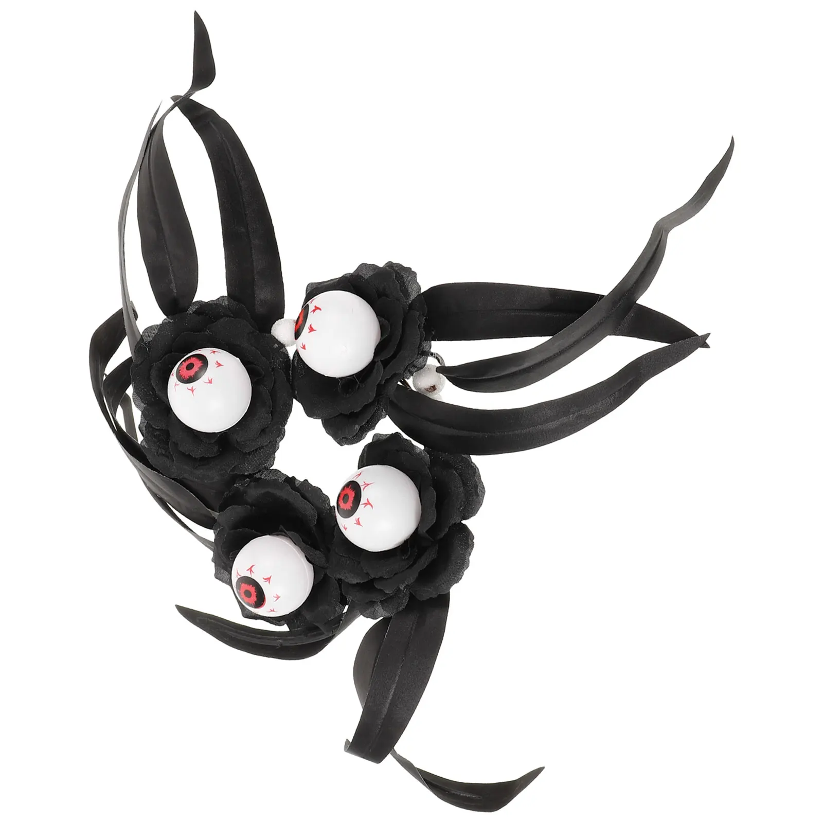 

Simulated Eyeball Ring Halloween Party Decoration Black Wreath For Pillar Candles Centerpiece Table Decor Decorative