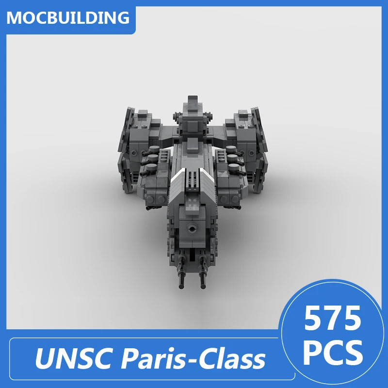 Midi Scale UNSC Paris-Class Heavy Frigate Model Moc Building Blocks Diy Assemble Bricks Space Collection Display Xmas Toys Gift