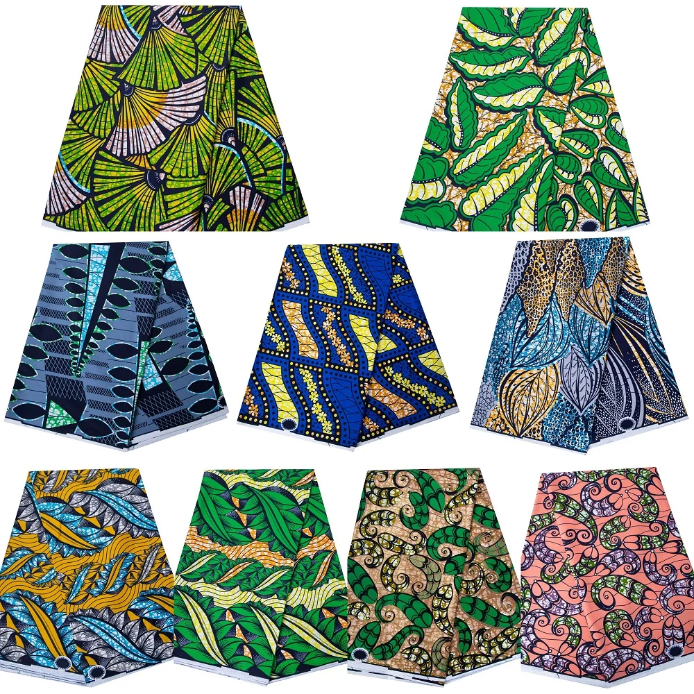 

African Cotton Fabric Ankara Dresses Nigerian Fashion Batik Fabrics Material Tissus Couture