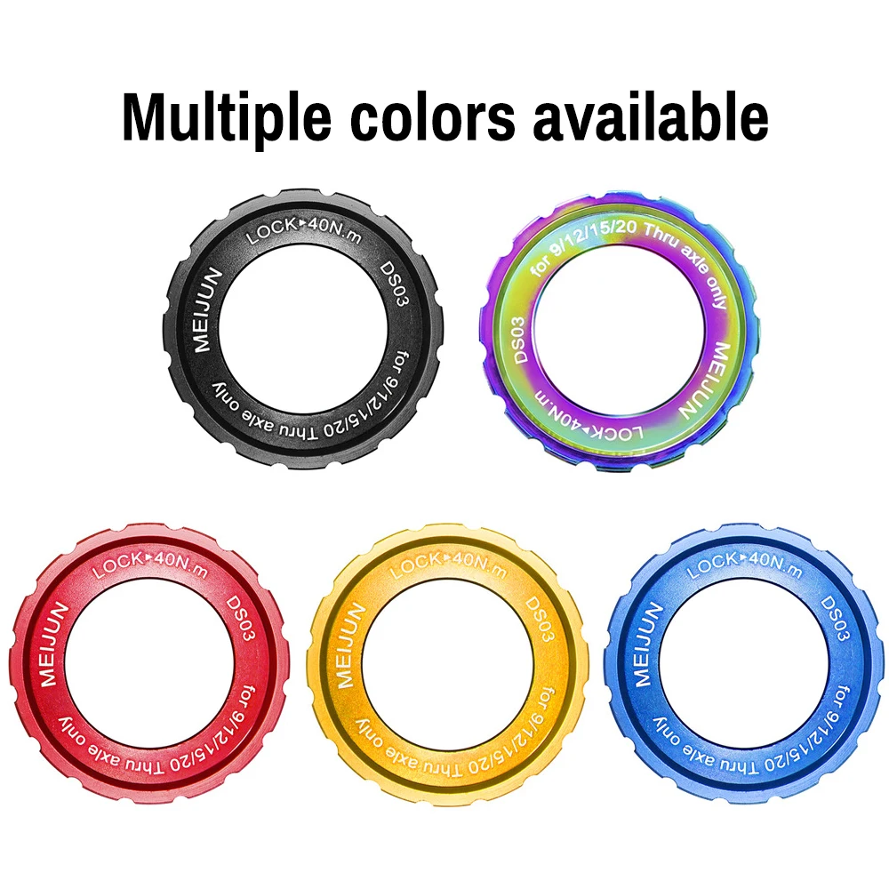

15 MEIJUN Bike Center Lock Disc Locking Cover Aluminum Centerlock Lockring for Mountain Bike 9/12/15/20mm Thru Hub Axles