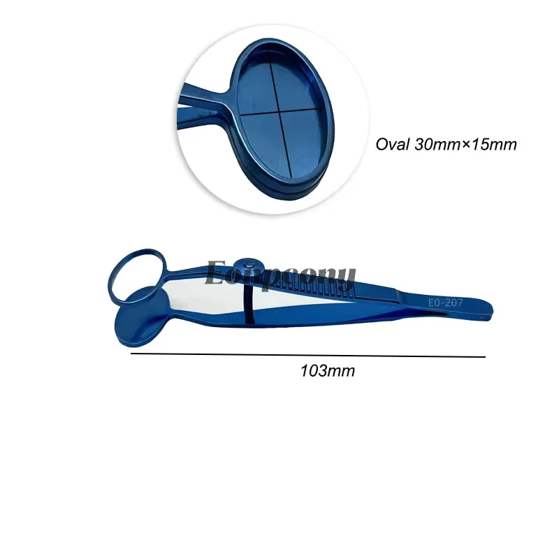 Ovale ronde punt Chalazion-tang van titaniumlegering Oogheelkundig chirurgisch instrument