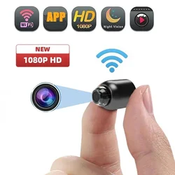 Minicámara HD de 1080P con WiFi, Monitor de bebé para el hogar, seguridad interior del coche, visión nocturna, IP, Audio, tarjeta SD, videocámara de vídeo