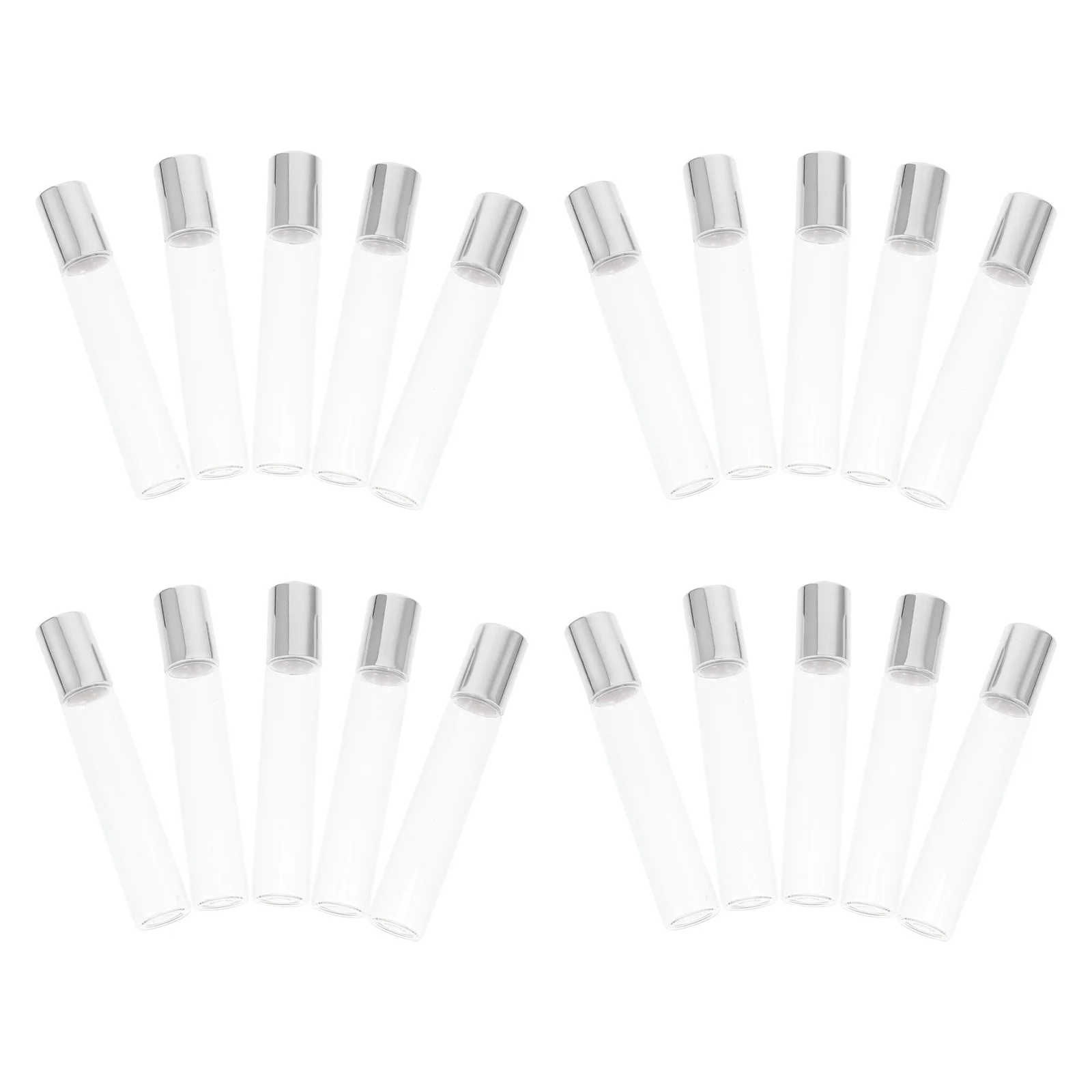 

20Pcs Essential Oil Roll on Bottles Leakproof Durable Glass Portable Travel Small Perfume Sub Package Containers