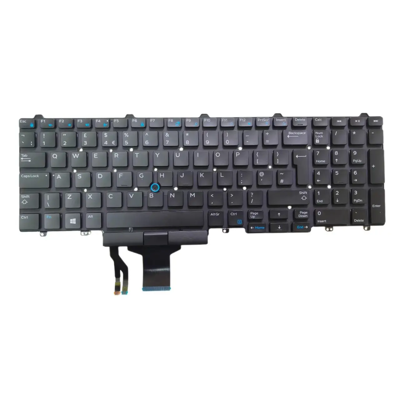UK  Layout Laptop Keyboard No Backlight Replacement For Dell Latitude E5550 E5570 E5580 5590 Precision M3510 M3520 M7510 M
