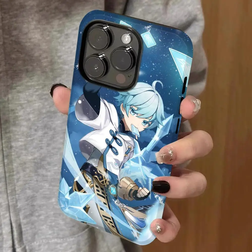 

chongyun wallpaper Phone Case Double-layered 2-in-1 Film Case For IPhone 16 15 Promax 14 13 Pro 12 11 plus Samsung S Covers