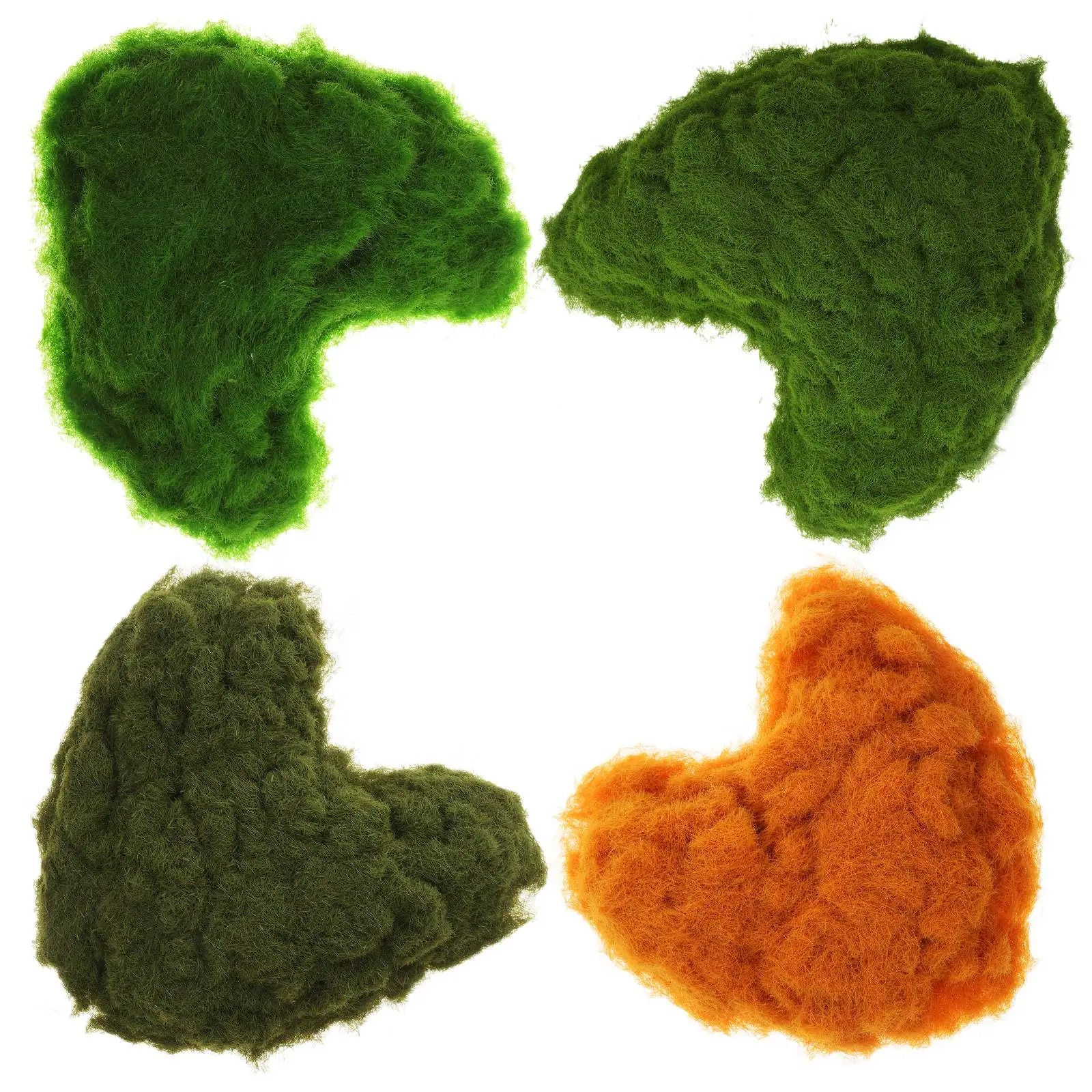 4 Pcs Grass L scaping Wall Decor Lawn High Quality Nylon Long Life Glossy Decor Plants L scaping Wall Garden Moss Green