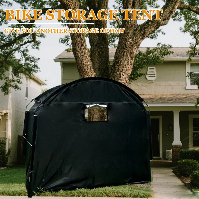 1-2 Bikes Wide Door Bike Storage Tent, Bicycle Shelter, Easy Access Foldable Outdoor Shed - view 6