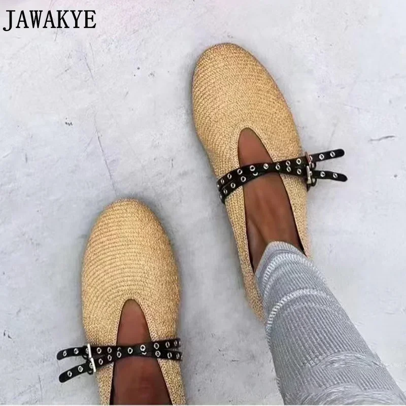 Hot Sale Hemp Weaving High Heels Slippers Women Slip On Mules Loafers Shoes Summer Designer Beach Walking Shoes Woman Slippers