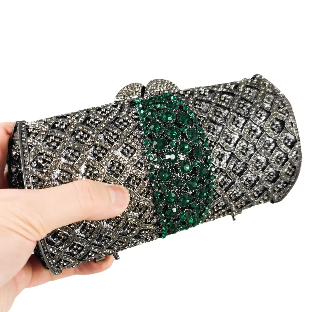 Boutique De FGG (in stock) Women Crystal Clutch Evening Purses Bag Bridal Minaudiere Bag Wedding Party Rhinestone Handbags