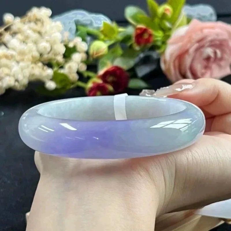 Ice-waxy , violet , full purple bracelet, jadeite bangle, spring color noble concubine bra