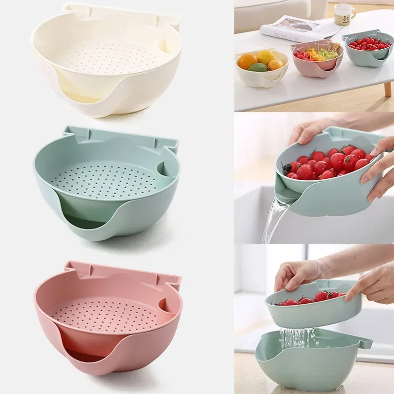 Creative Bowl Dish Double Layer Dry Fruit Snacks Seeds Containers Phone Garbage Holder Plastic Storage Box Jewlry Organizer