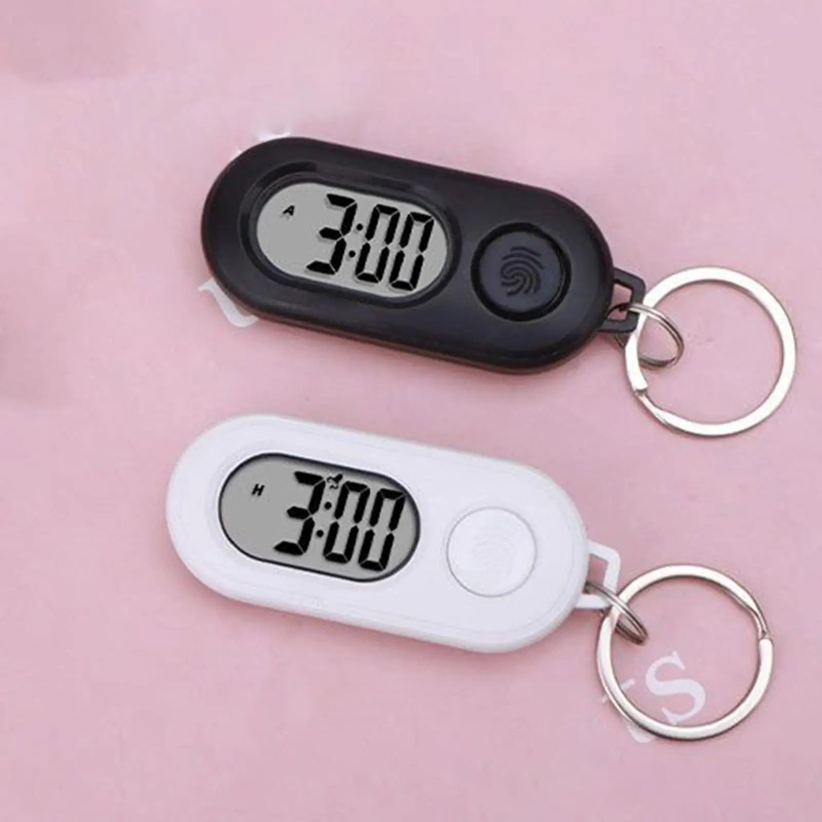 Keychain Watch with Backlight Portable Digital Clock Outdoor Travel Timer  for Backpack Keys,  Camping Hiking Daily Use