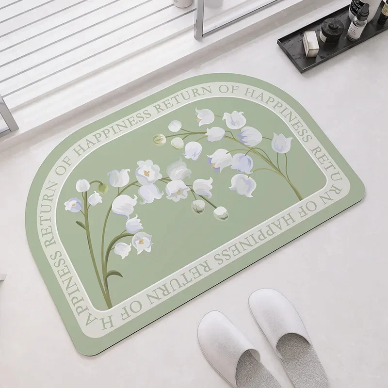 Rug Bath Floor Doormat Entrance Absorbent Kitchen Super Non  Bathroom Quick Drying Carpet Shower Mud Room Diatom Slip Mat