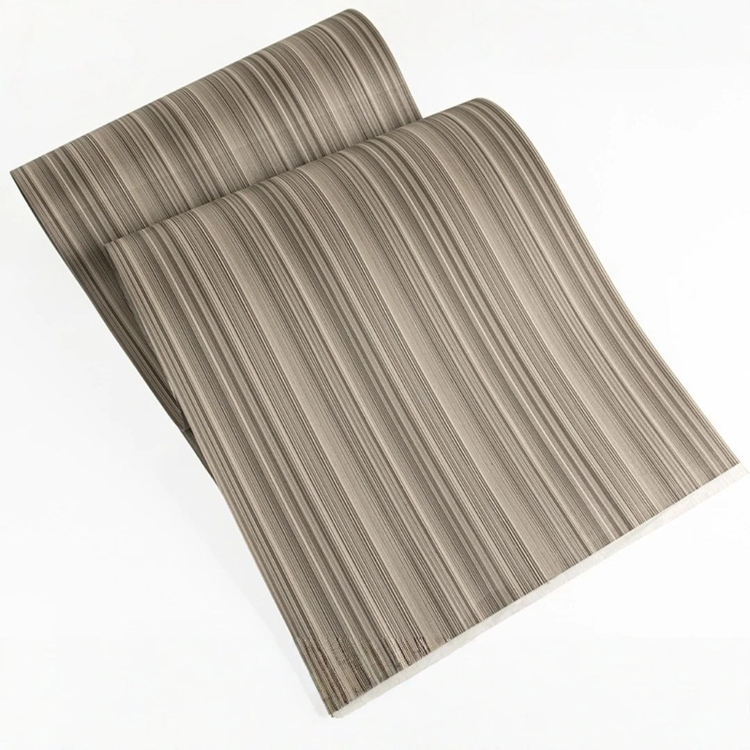 58x250cm Coffee Striped Vertical Grain Engineered Wood Veneer For Furniture Cabinet Interior Decoration And Home Projects
