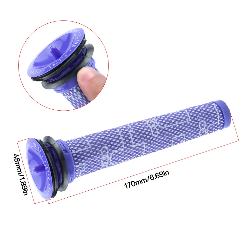 HEPA Filter For Dyson  V7 V8 robot vacuum cleaner Accessories Front and Back Washable Filter Replacement clean spare parts