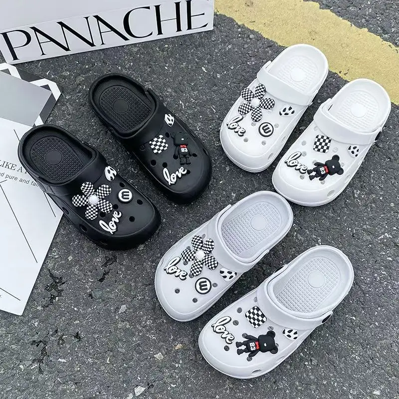 Cave Shoes Accessories Decorations Creative And Versatile Cute Big Flower Bear Accessories Detachable DIY Shoe Accessories