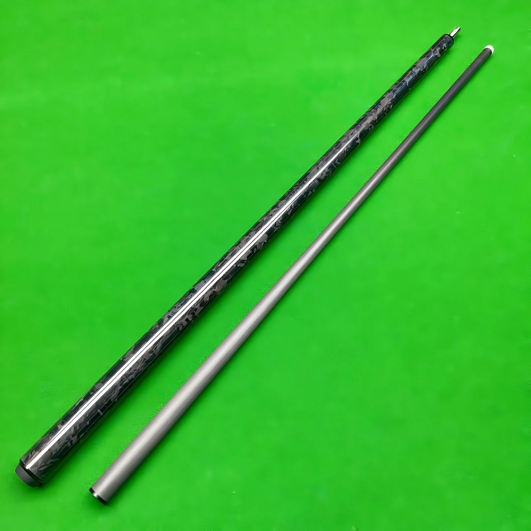 Camouflage Pattern Carbon Fiber Billiard Cue — Radial Joint, Ultra Low Deflection Shaft, 1/2 Split 2-Piece Design