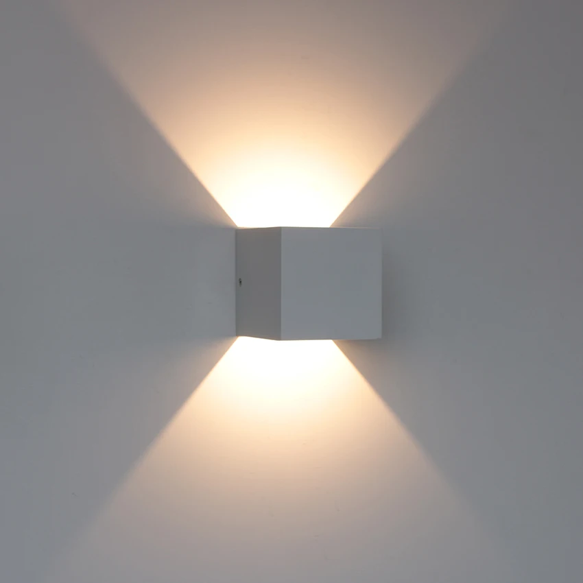 Lâmpadas de parede LED de alumínio para quarto, iluminação interior, luzes modernas e simples, sala de jantar e iluminação do corredor, 12W, AC85-265V