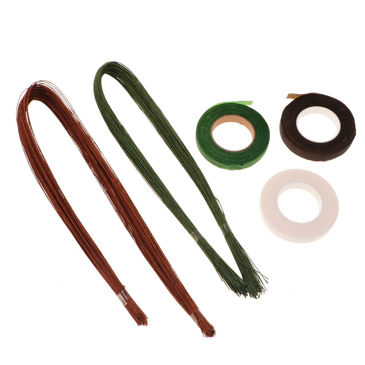 1 مجموعة 1 مجموعة Diy بها بنفسك زهرة المواد طقم أدوات قوي لمط الأزهار الشريط الملونة سلك الجذعية اكسسوارات ل باقة التفاف الزفاف #3