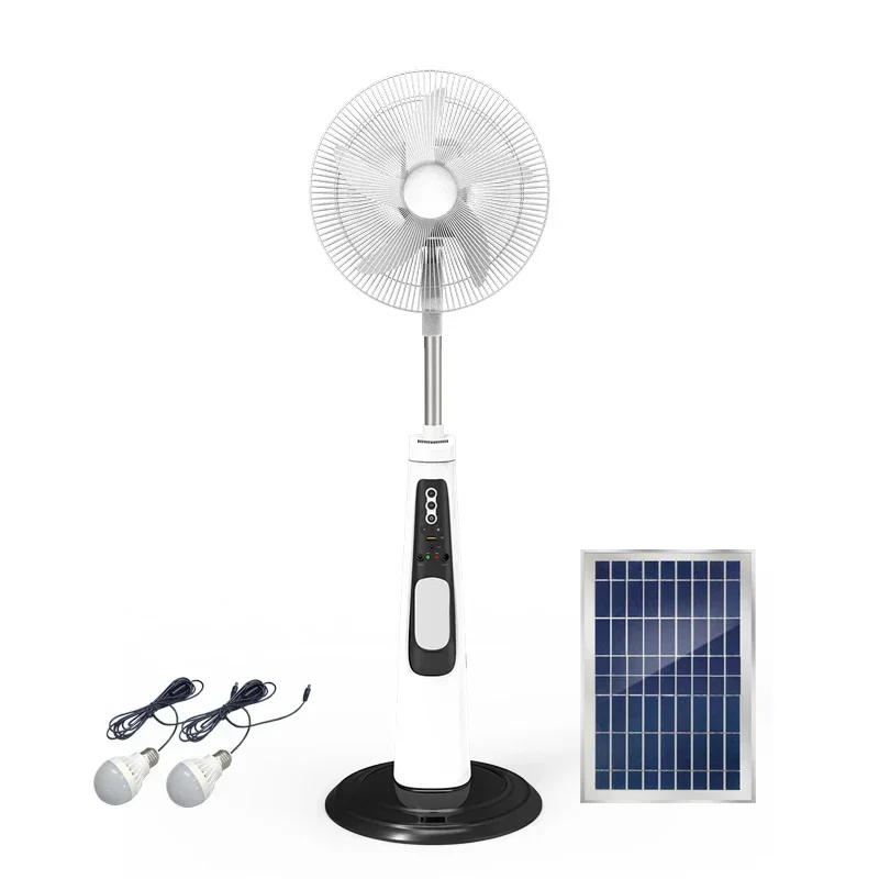 New 16 inch 12V DC Ventilador Recyclable Solar Bracket Fan Charging Fan Rechargeable Electric Fan Essential for Summer Household