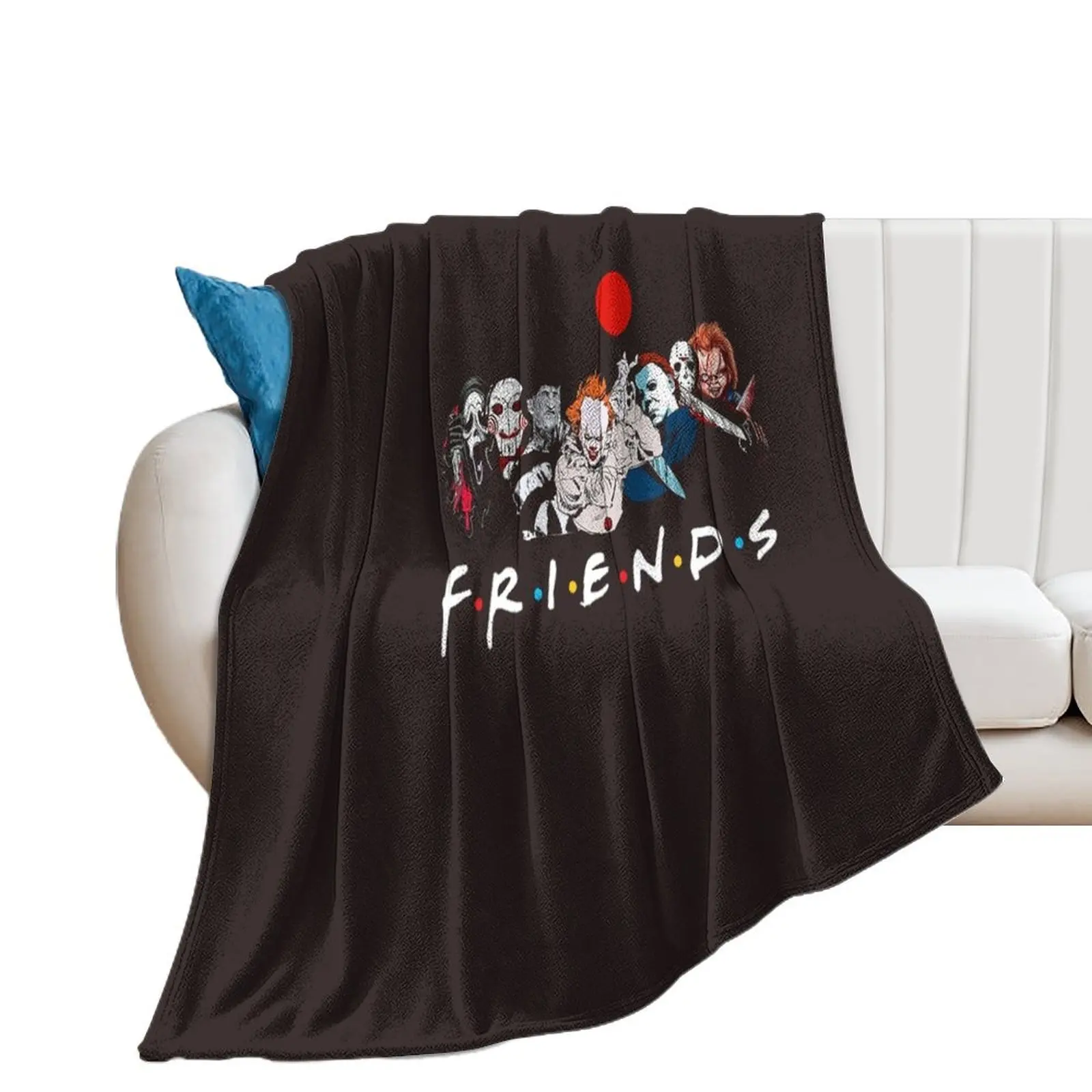 

Scary Movie Characters Horror Halloween Throw Blanket Plush Polar valentine gift ideas Blankets